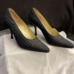 Bottega Veneta - Black Silk 3.5” Heel